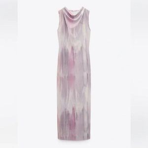 Zara - Printed Tulle Dress (Lilac)